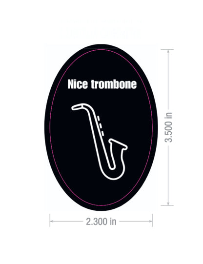 Nice Trombone sticker (2 pack)